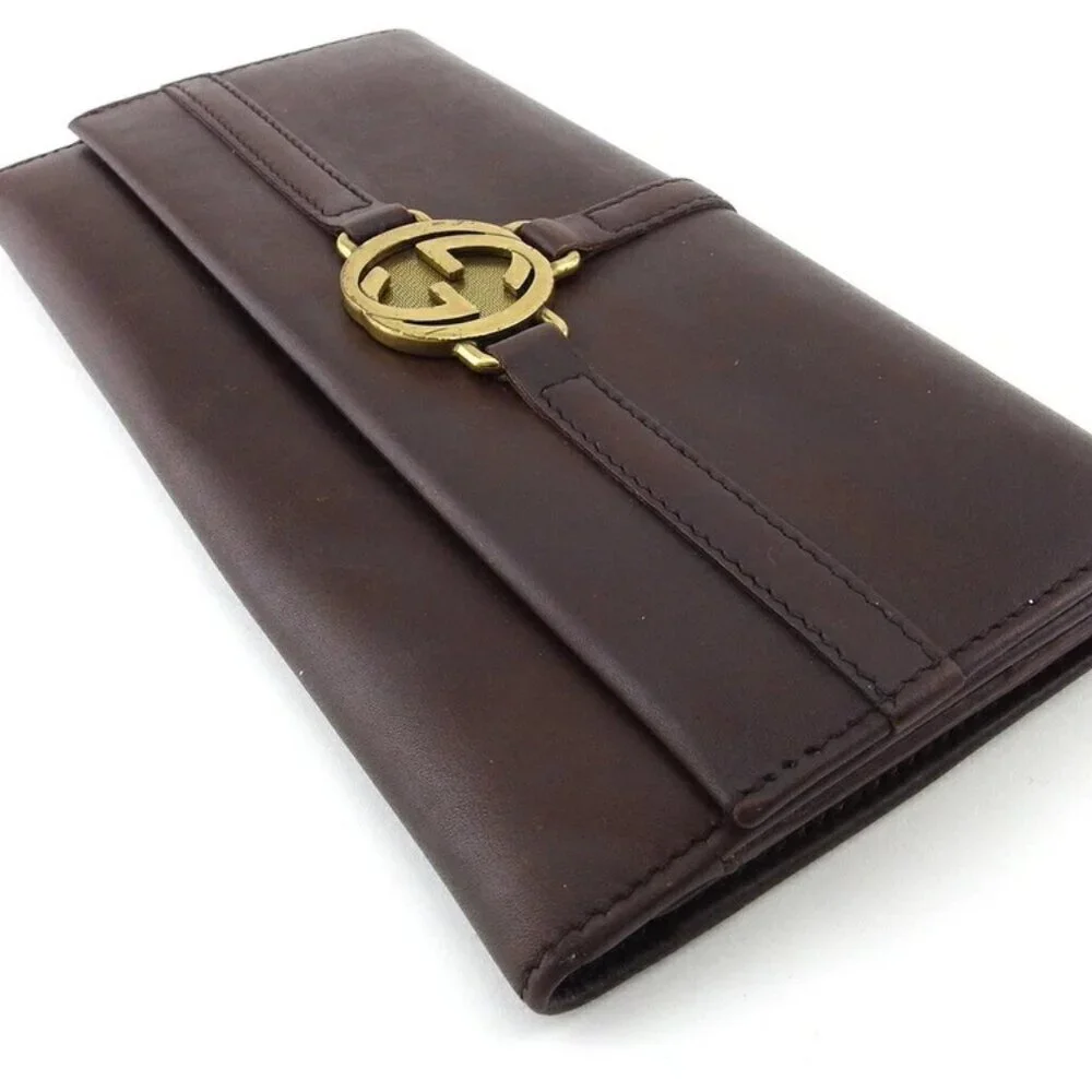 GUCCI Purse Brown gold Women 115085 Authentic secondhand - Picture 2 of 9